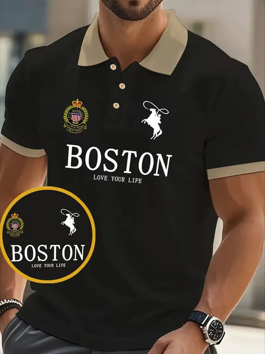 Férfi vintage nyaralás üzleti alkalmi póló