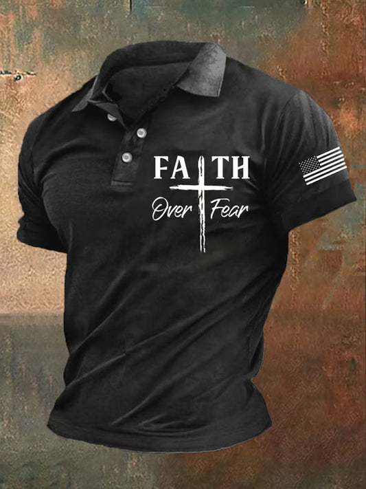 Férfi vintage faith polo ing