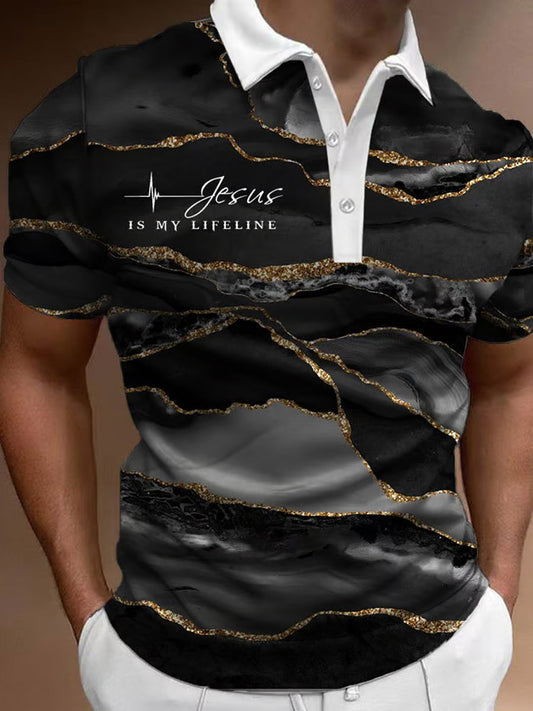 Férfi vintage faith waffle polo ing