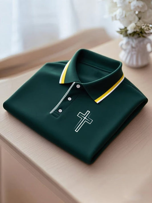 Férfi vintage faith waffle polo ing