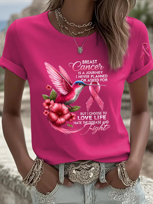 Női kolibri virágos alkalmi póló