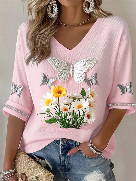 Női mellrák szalag nyomtatás pamut tetején