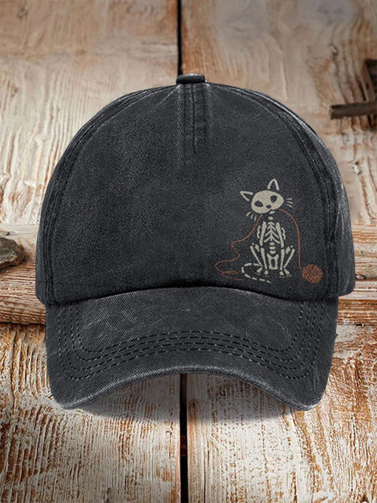 Halloween unisex threadbare cat print kalap