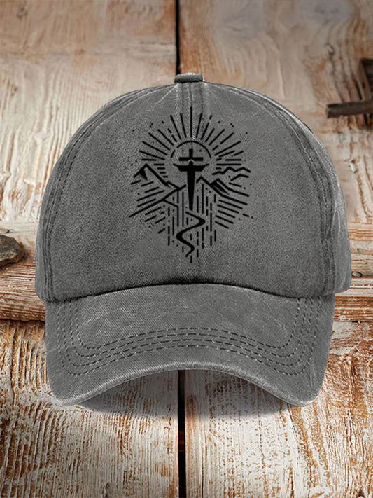 Halloween unisex cross mountain print kalap