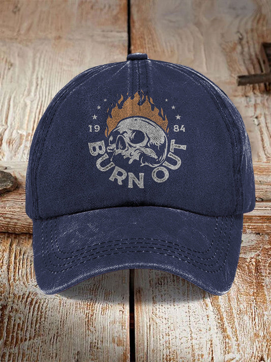 Halloween unisex koponya és csontok nyomtatott sapka