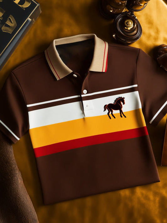 Férfi vintage nyaralás üzleti alkalmi póló