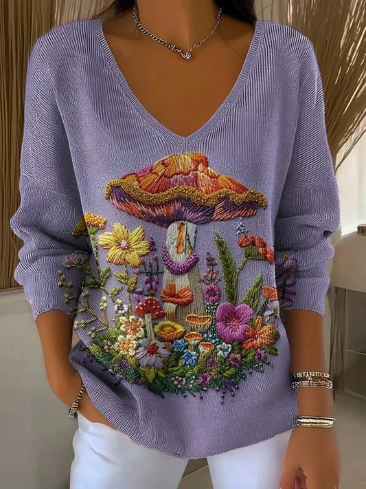 Női vintage virágos nyomtatás pamut tetején