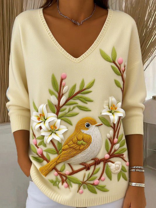 Női vintage virág művészet nyomtatás alkalmi felső