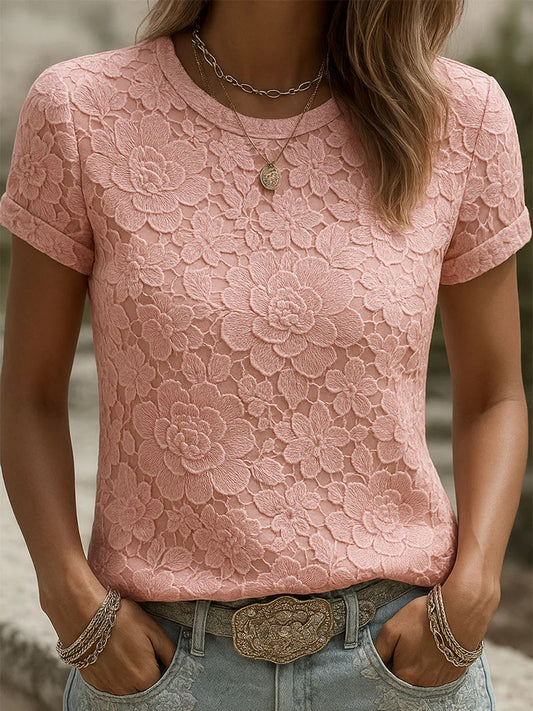 Női vintage virág művészet nyomtatás póló