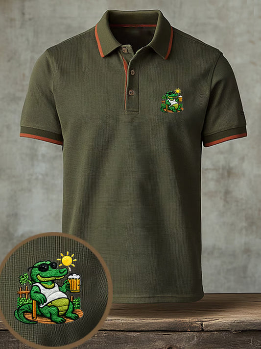 Férfi vintage nyaralás üzleti alkalmi póló