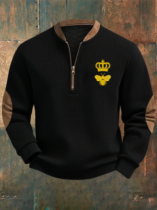 Férfi retro art business alkalmi pulóver