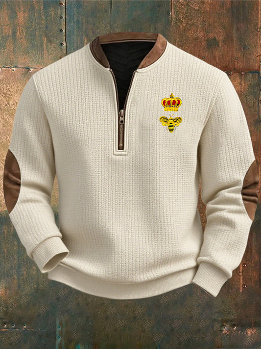 Férfi retro art business alkalmi pulóver