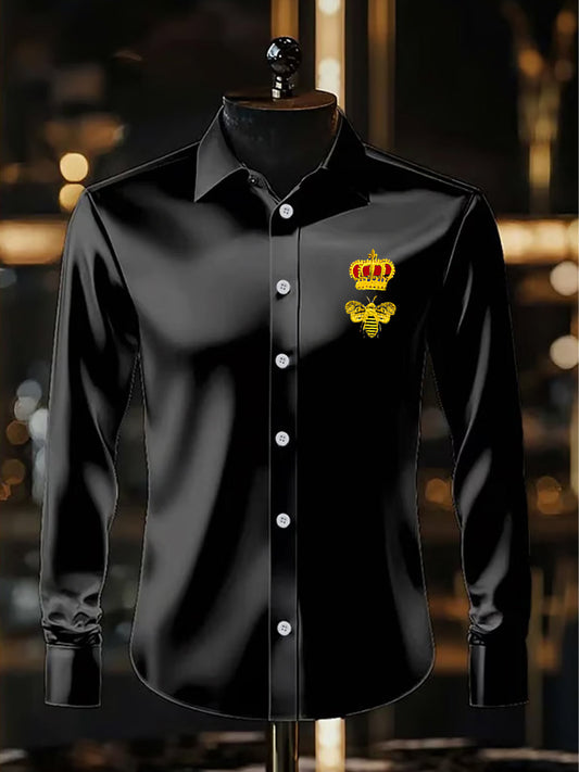 Férfi üzleti luxus üzleti stílus hosszú ujjú ing