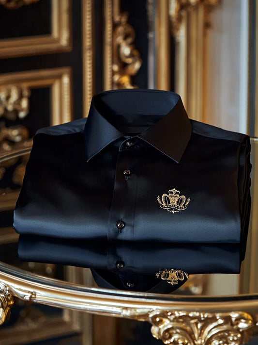 Férfi üzleti luxus üzleti stílus hosszú ujjú ing