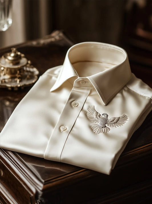 Férfi üzleti luxus üzleti stílus hosszú ujjú ing