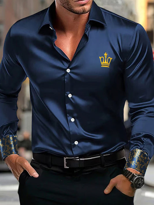 Férfi üzleti luxus üzleti stílus hosszú ujjú ing