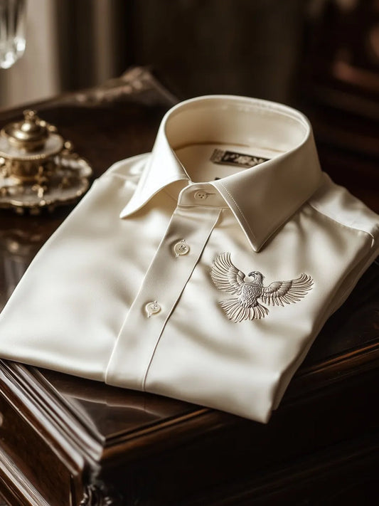 Férfi üzleti luxus üzleti stílus hosszú ujjú ing