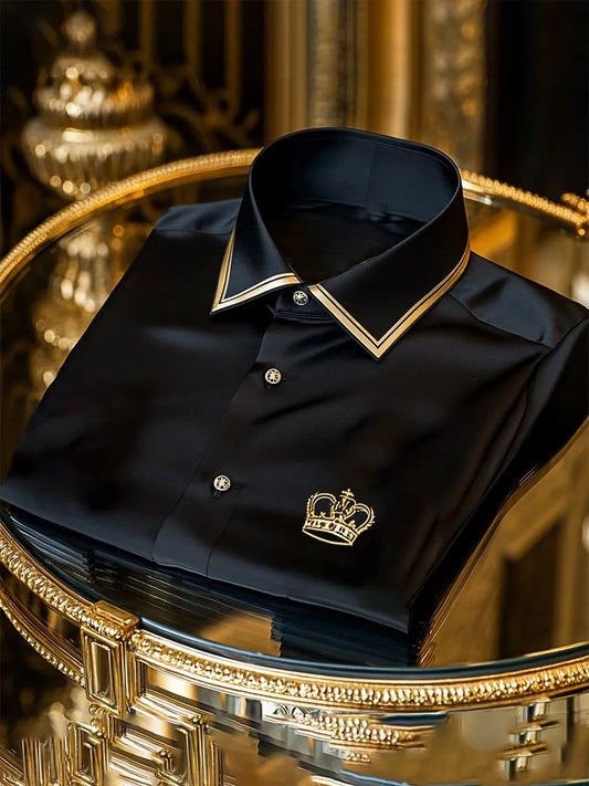 Férfi üzleti luxus üzleti stílus hosszú ujjú ing