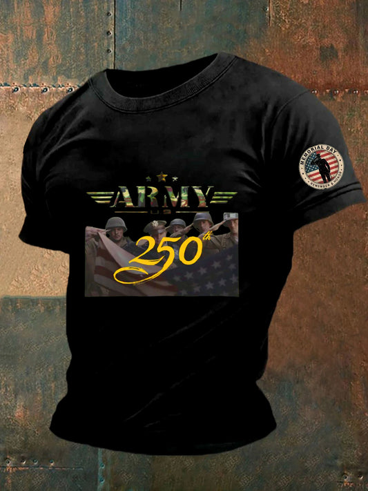 Férfi amerikai hadsereg évforduló rövid ujjú póló