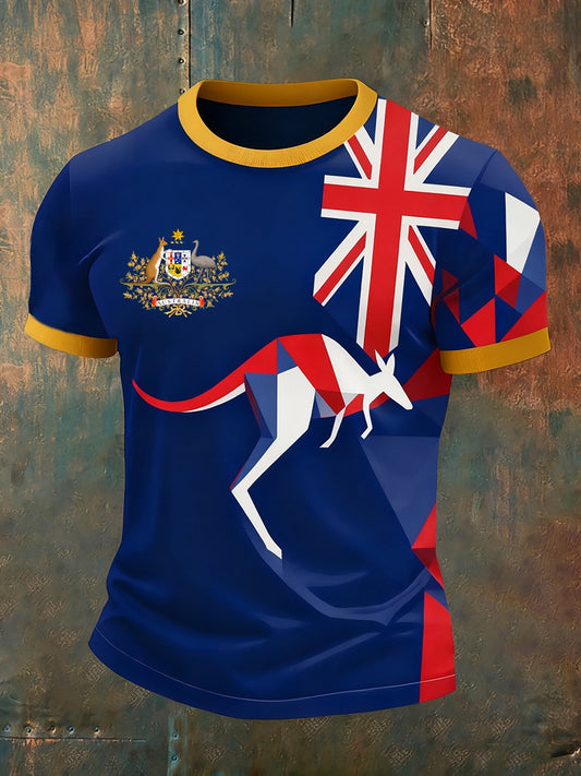 Férfi retro ausztrália alkalmi póló