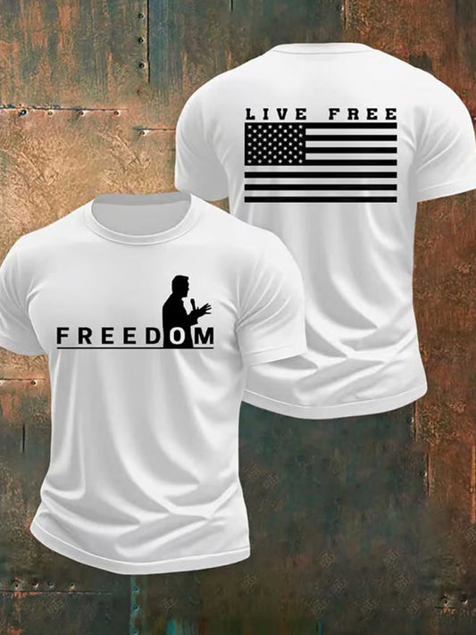 Férfi charlie kirk turning point usa trump emlékpóló