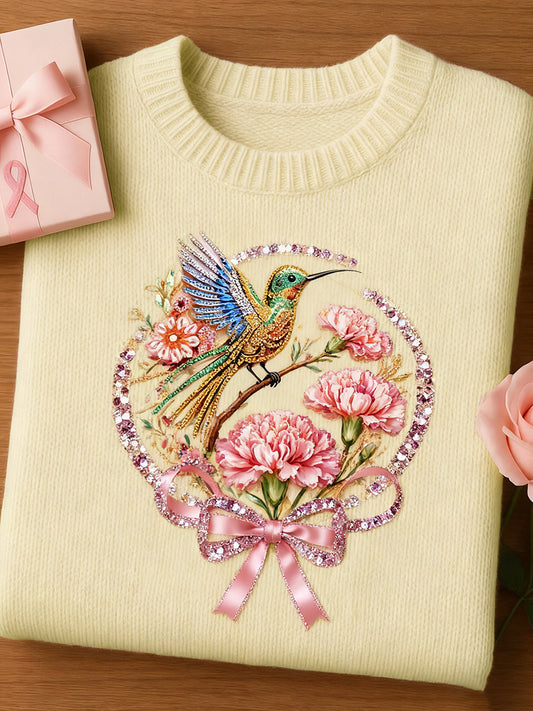 Női művészeti állat nyomtatás kényelmes kötött rövid ujjú top