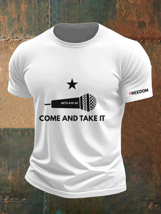 Férfi charlie kirk szabadság nyomtatott vintage divat laza rövid ujjú póló