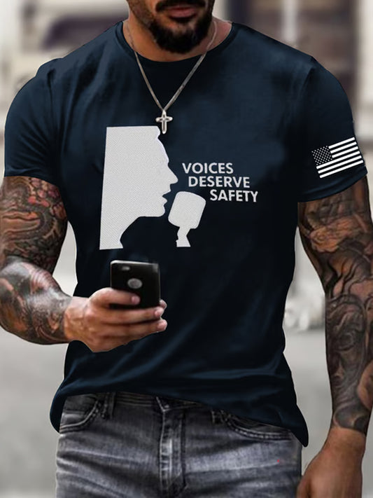 Férfi vintage charlie kirk amerikai zászló nyomtatás emlékpóló