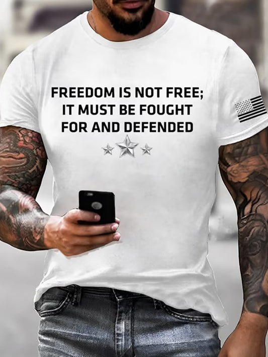 Férfi vintage charlie kirk amerikai zászló nyomtatás emlékpóló