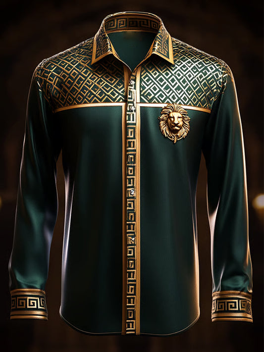 Férfi üzleti luxus üzleti stílus hosszú ujjú ing