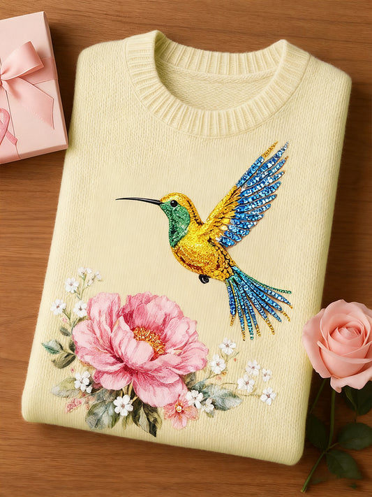 Női művészeti állat nyomtatás kényelem kötött rövid ujjú tetején