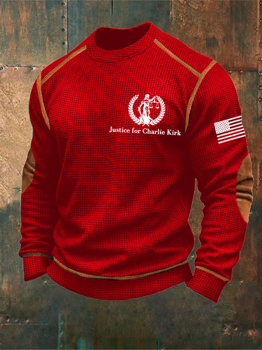 Férfi fordulópont charlie kirk rövid ujjú emlékpulóver