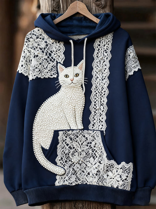 Unisex állat művészet nyomtatás alkalmi vintage kapucnis