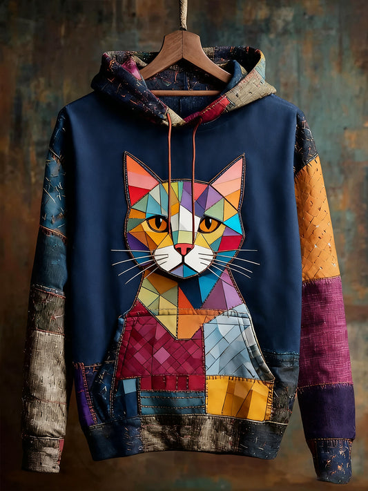 Unisex állat művészet nyomtatás alkalmi vintage kapucnis