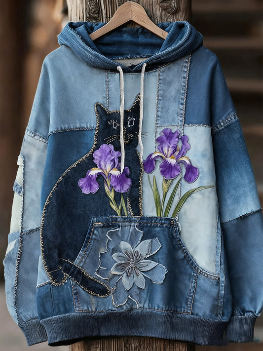 Unisex állat művészet nyomtatás alkalmi vintage kapucnis