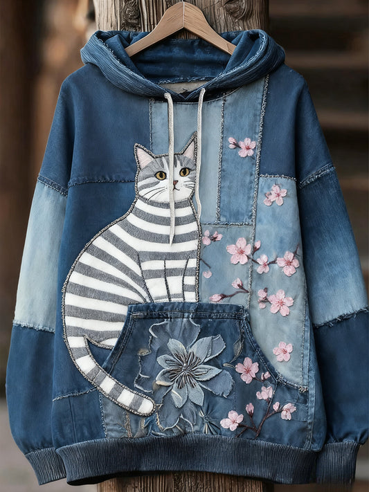 Unisex állat művészet nyomtatás alkalmi vintage kapucnis