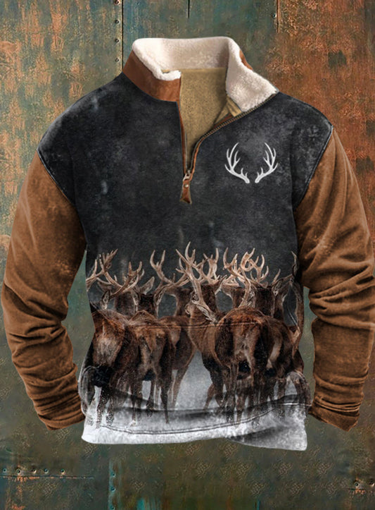 Férfi retro western alkalmi pulóver