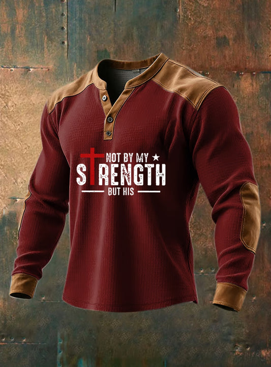 Férfi vintage hit alkalmi henley