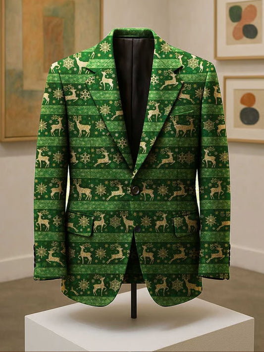 Férfi retro üzleti karácsonyi művészet alkalmi ruha kabát