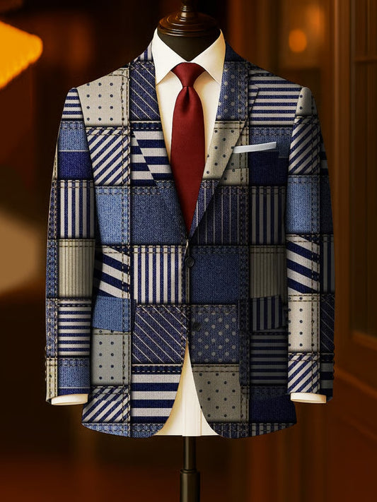 Férfi vintage üzleti alkalmi blazer