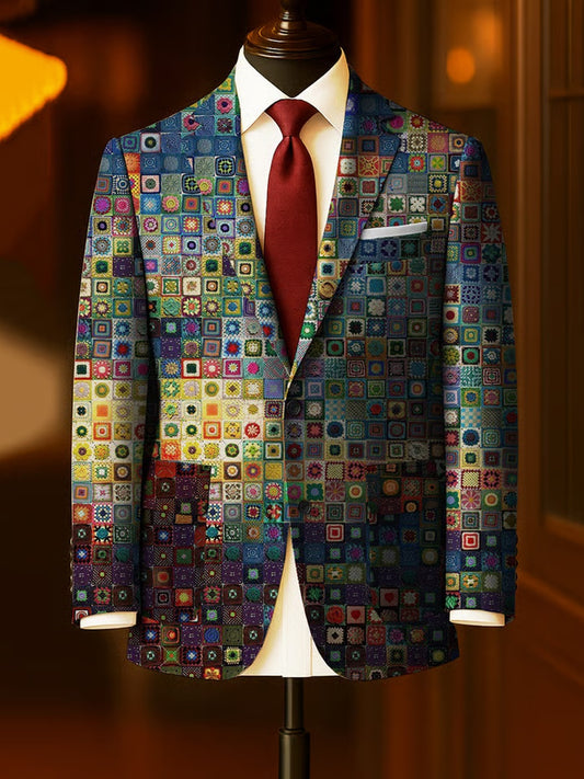 Férfi vintage üzleti alkalmi blazer