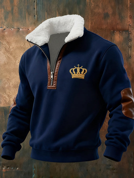 Férfi retro üzleti alkalmi megvastagodott pulóver