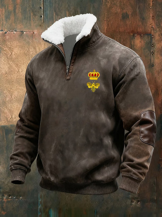 Férfi retro üzleti alkalmi megvastagodott pulóver