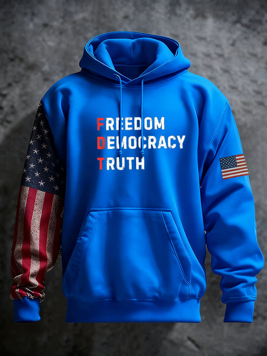 Férfi nem királyok amerikában nyomtatás hoodie