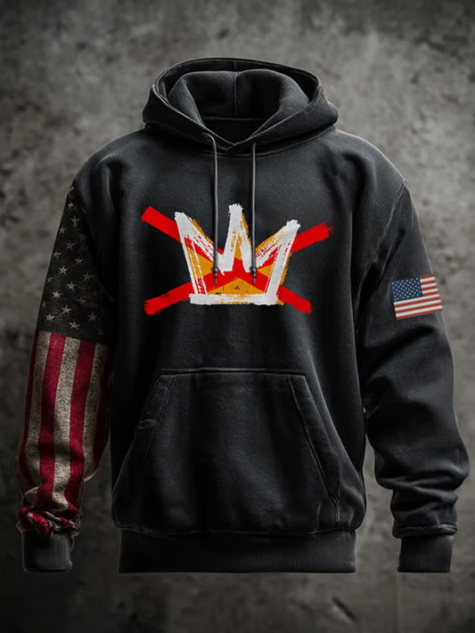 Férfi nem királyok amerikában nyomtatás hoodie
