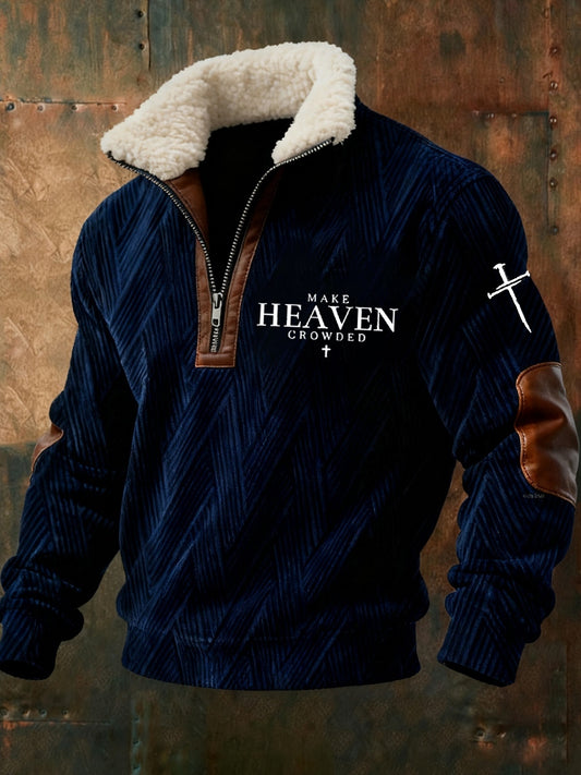 Férfi vintage art faith alkalmi pulóver