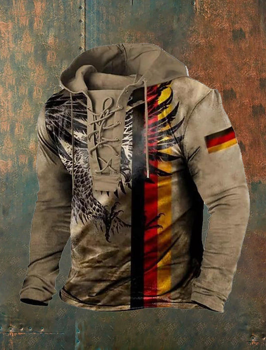 Férfi retro művészet nyomtatás alkalmi felső