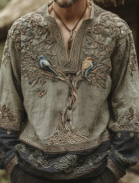 Férfi retro művészet nyomtatás alkalmi felső