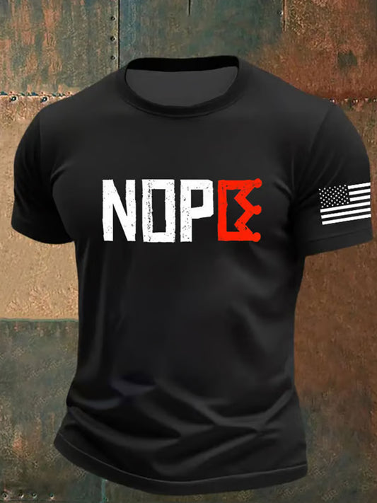 Férfi fdt "nem királyok" nyomtatás rövid ujjú póló