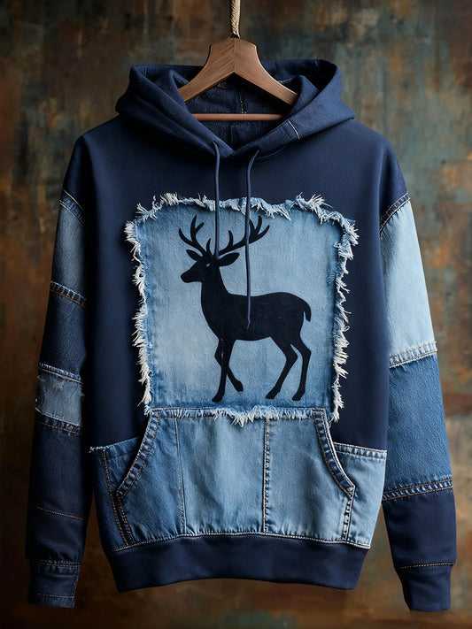 Unisex állat művészet nyomtatás alkalmi vintage kapucnis